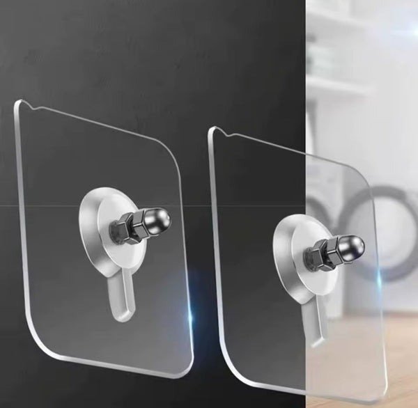 Punch free adhesive mounting hooks-10 pieces a set