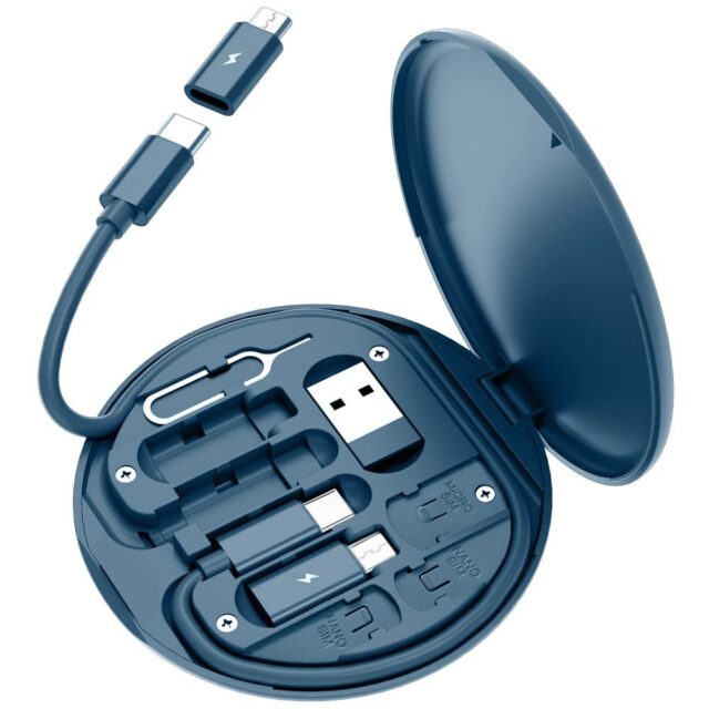 6 in 1 USB Cable Adapter Kit – Multifunctional Fast Charging Cable Case for All Phones