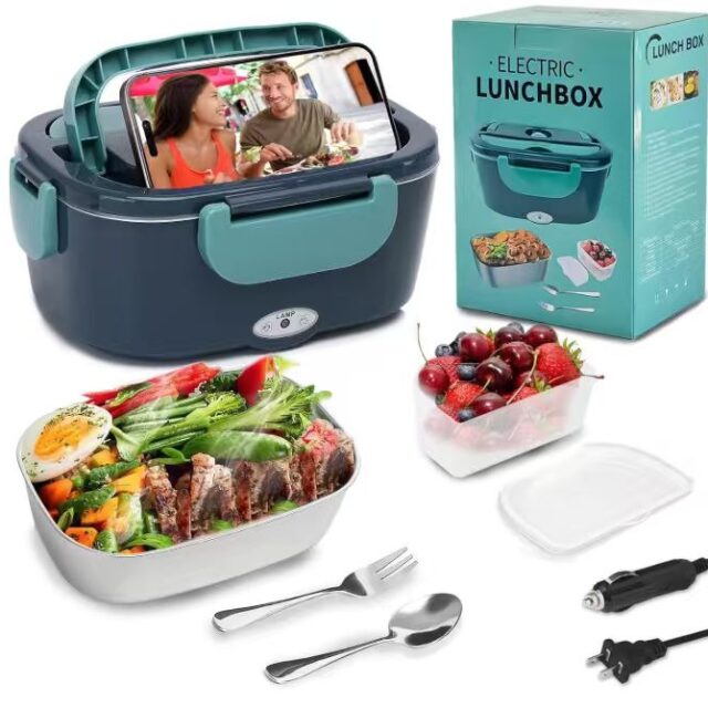 Stainless Steel Electric Lunch Box Food Warmer – Portable Meal Heater