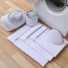 6 Pack Mesh Laundry Bags for Delicates with Non Rust Zipper- White Laundry Bags for Washing Machine or Travel Storage